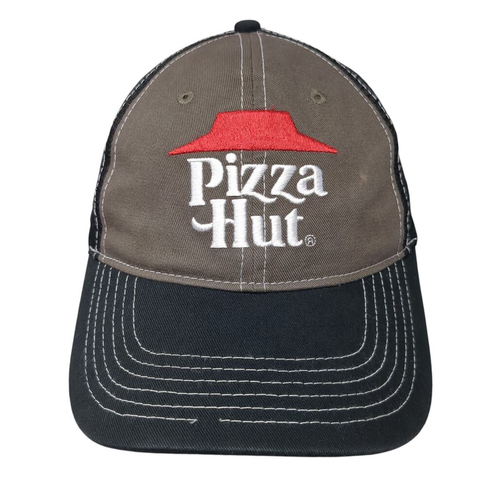 Pizza Hut Strapback Trucker Hat Multi One Size Adjustable Embroidered Mesh Back